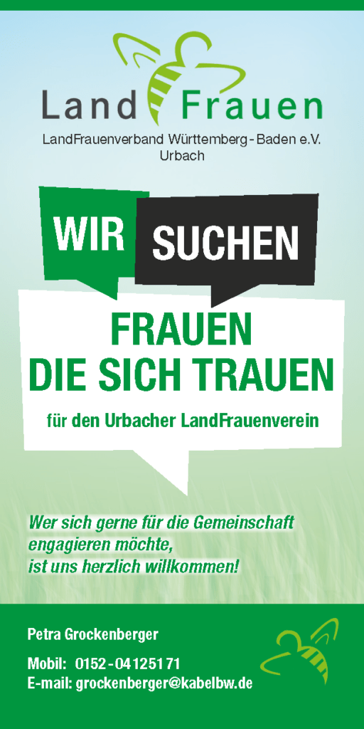 Wir suchen Frauen die sich trauen - LandFrauen Urbach - werde Mitglied